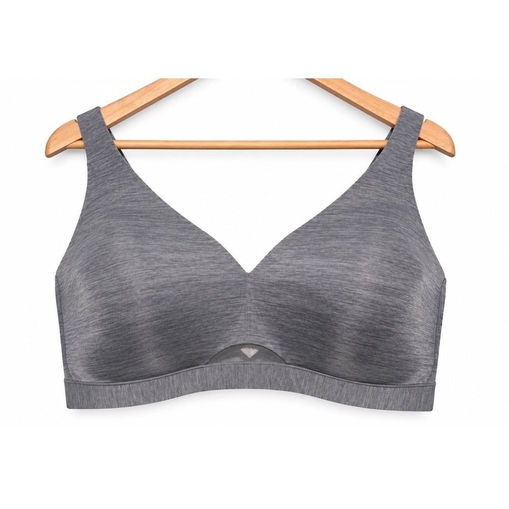 Cacique Comfort Bliss Wireless Full Coverage Bra 44DD Gray Smoothing Everyday